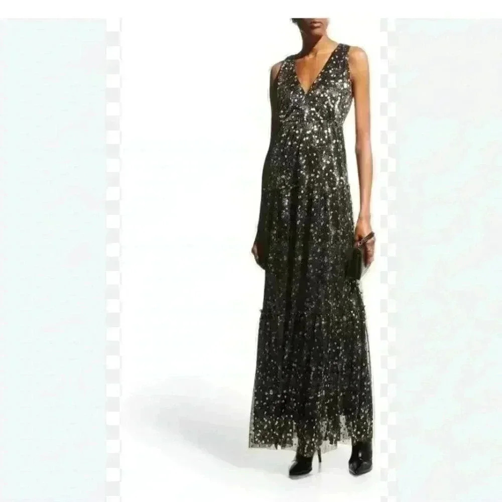 Johnny Was jade Stevie Maxi Tiered Dress in size small